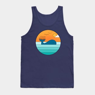 Nature whale birds Tank Top